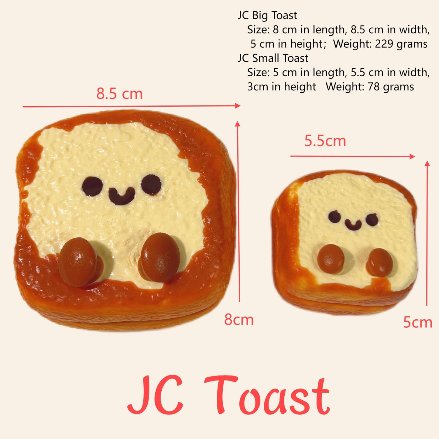 JC Toast - series Squishies