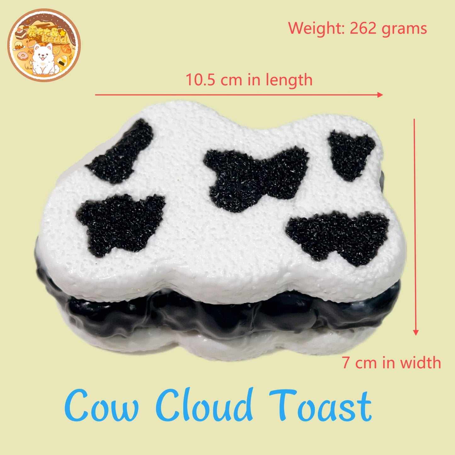 Cow Cloud Toast Squishy Toy