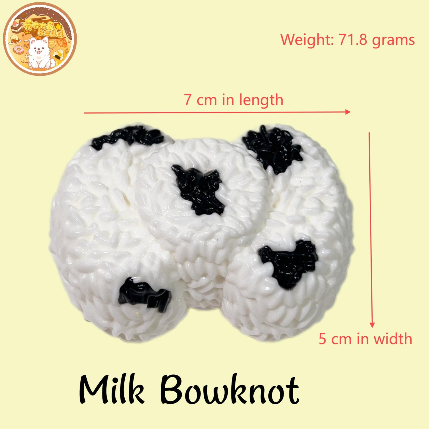 Milk Bowknot Squishy Toy