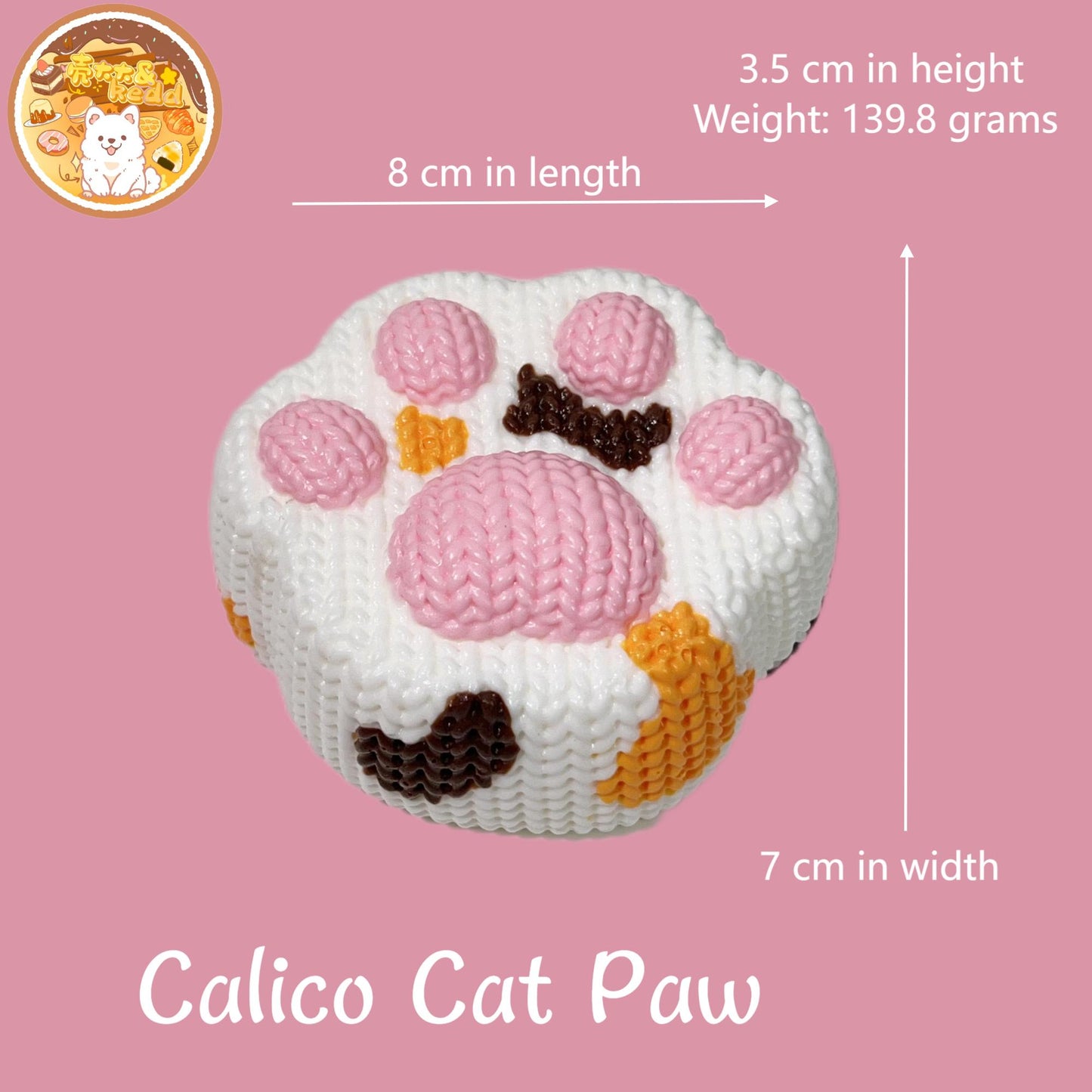 Calico Cat Paw Squishy Toy
