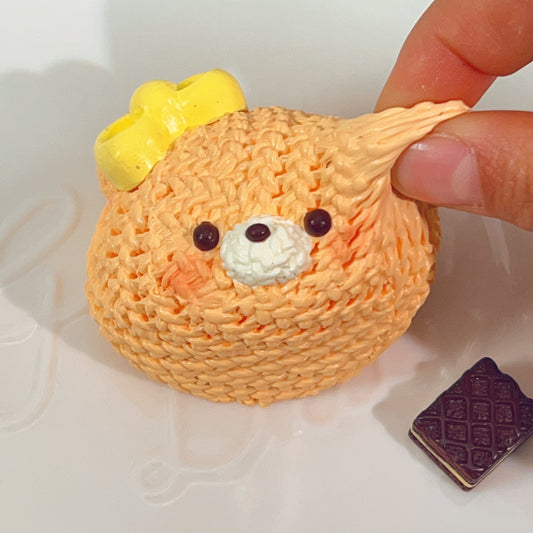 🐻✨ Knitted Bread Bear Squishy ✨🐻