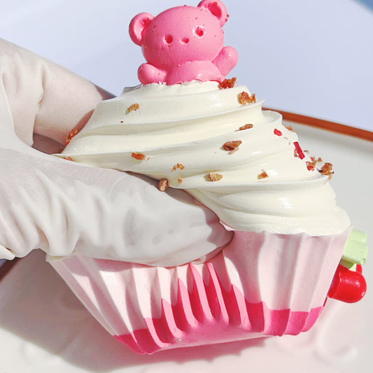 🧁Mini Bear Cupcake Squishy 🧁