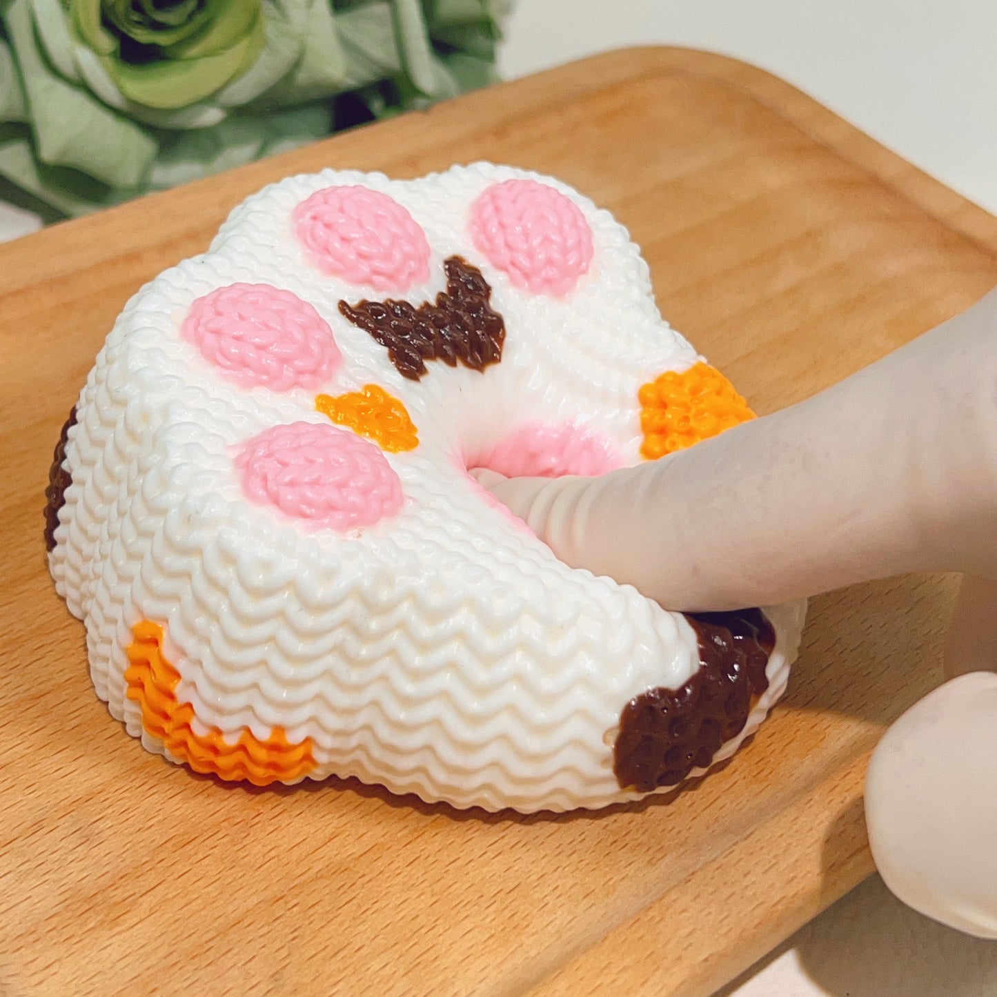 Calico Cat Paw Squishy Toy
