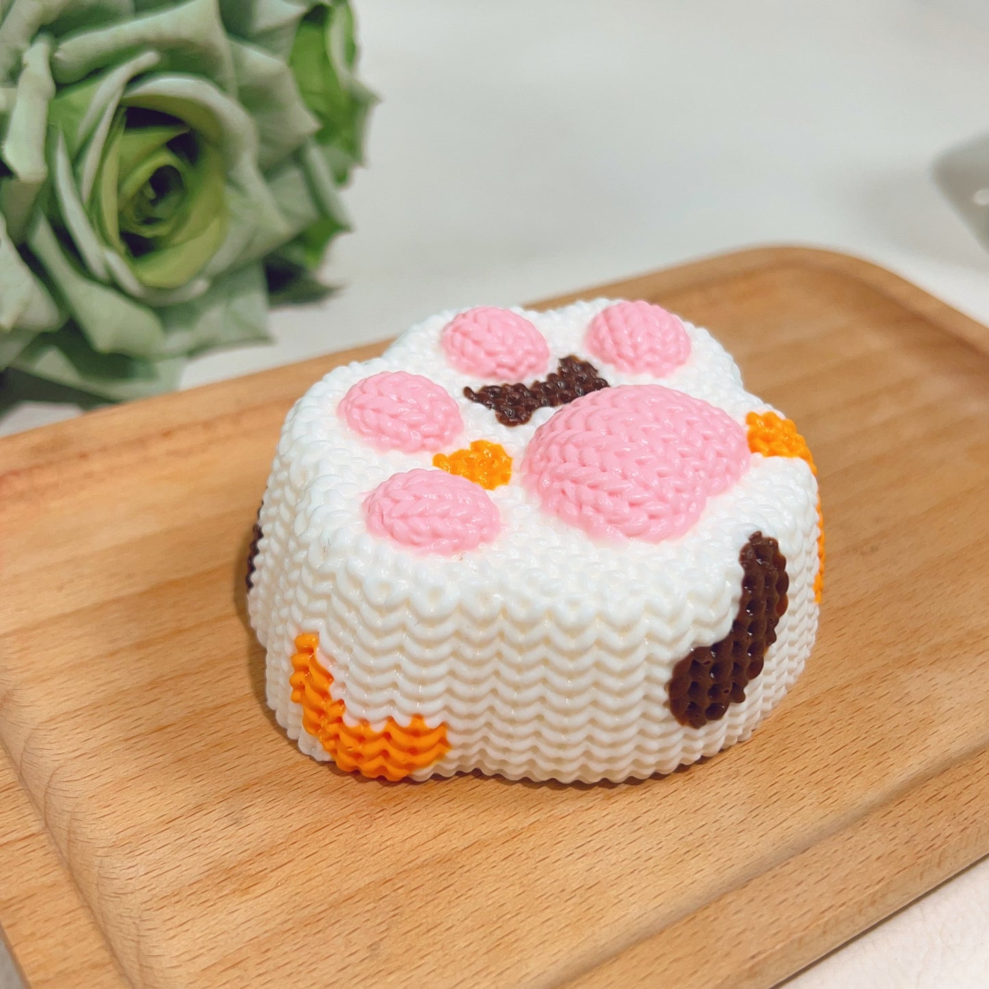 Calico Cat Paw Squishy Toy