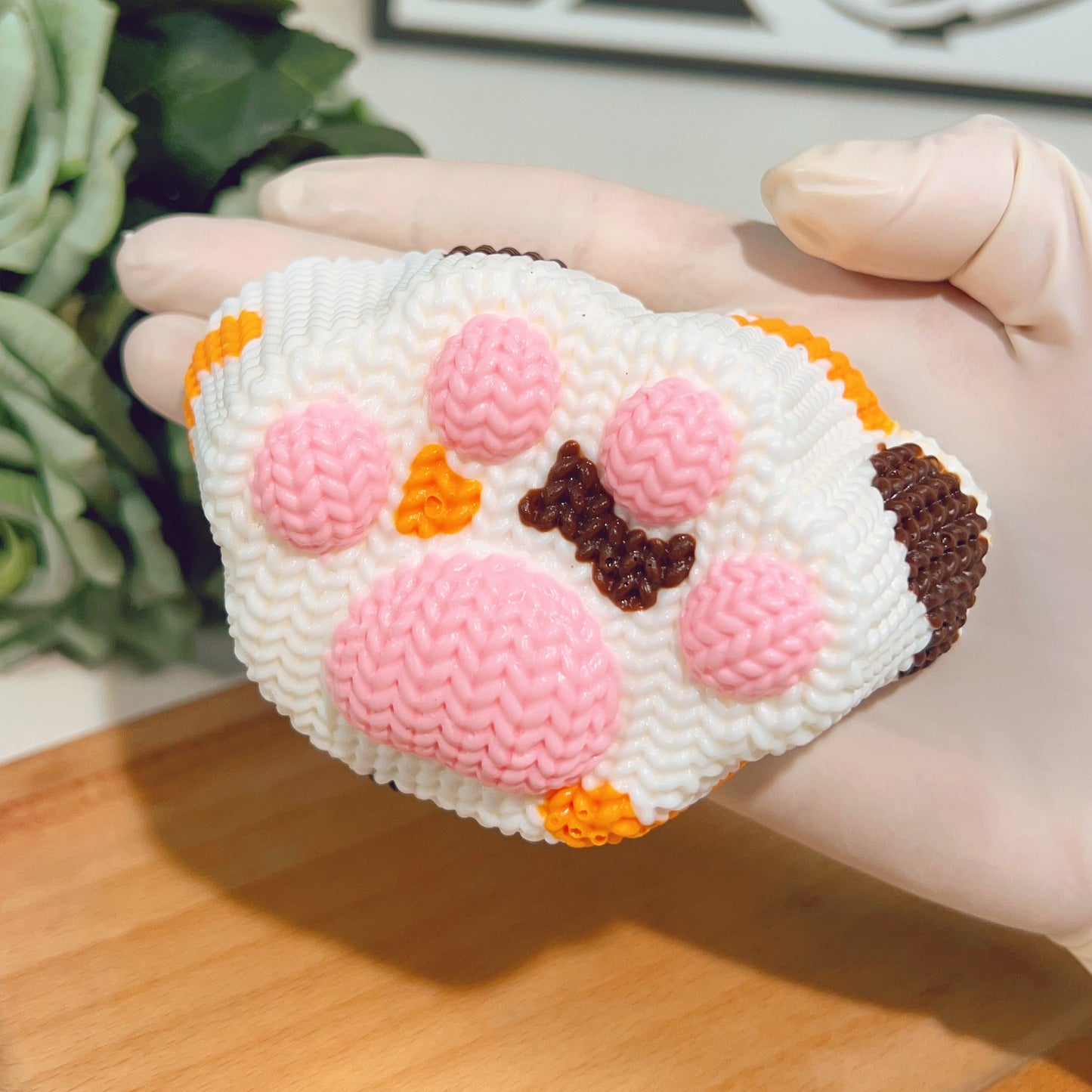 Calico Cat Paw Squishy Toy