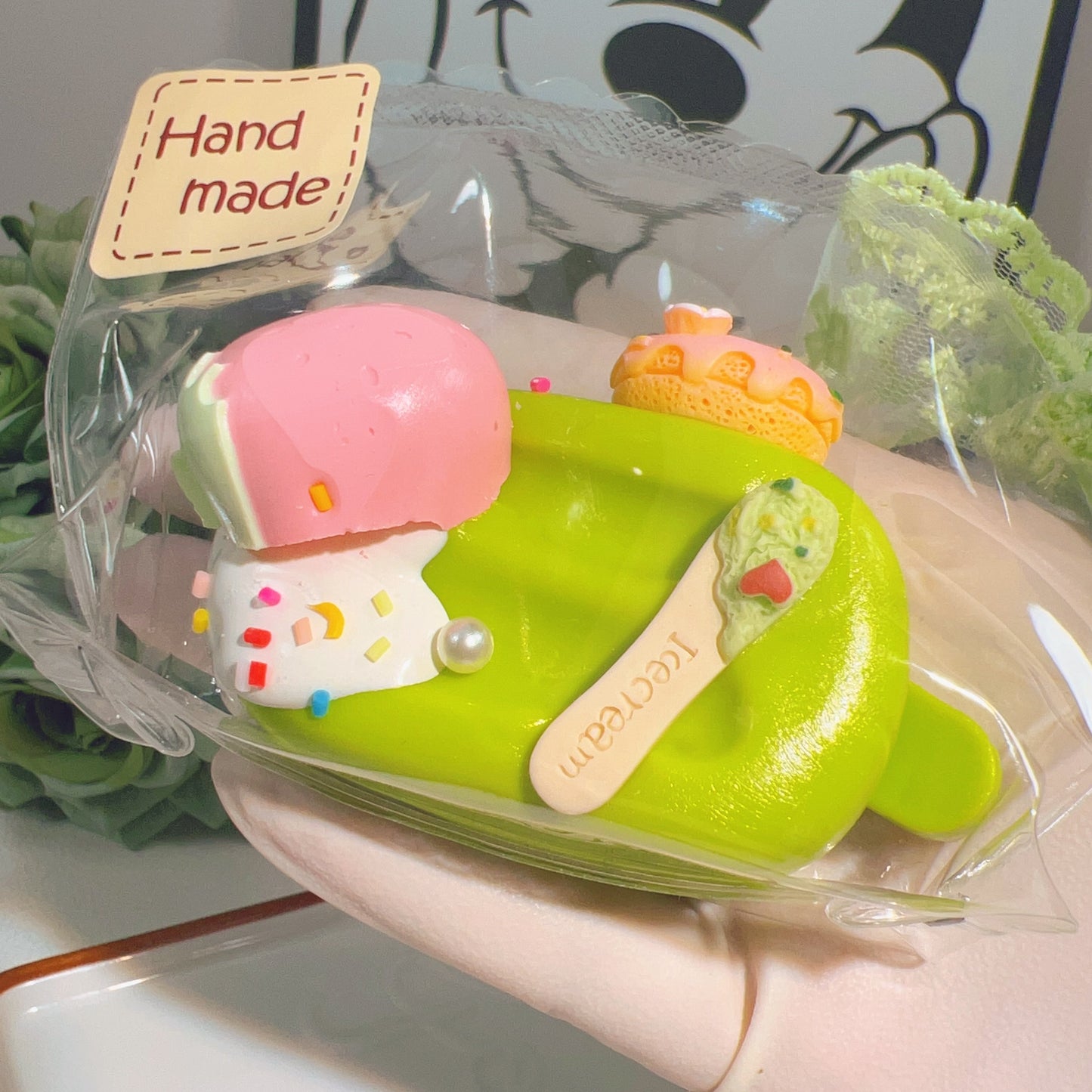 🍦Matcha Chocolate Ice Cream Squishy Set🍦
