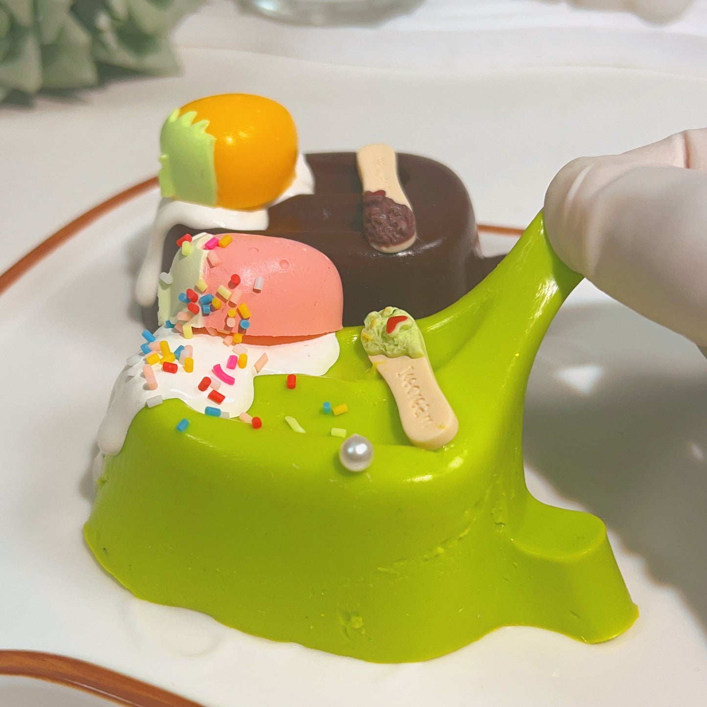 🍦Matcha Chocolate Ice Cream Squishy Set🍦