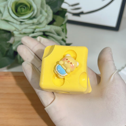 🧀✨Square Cheese Block Squishy 🧀✨
